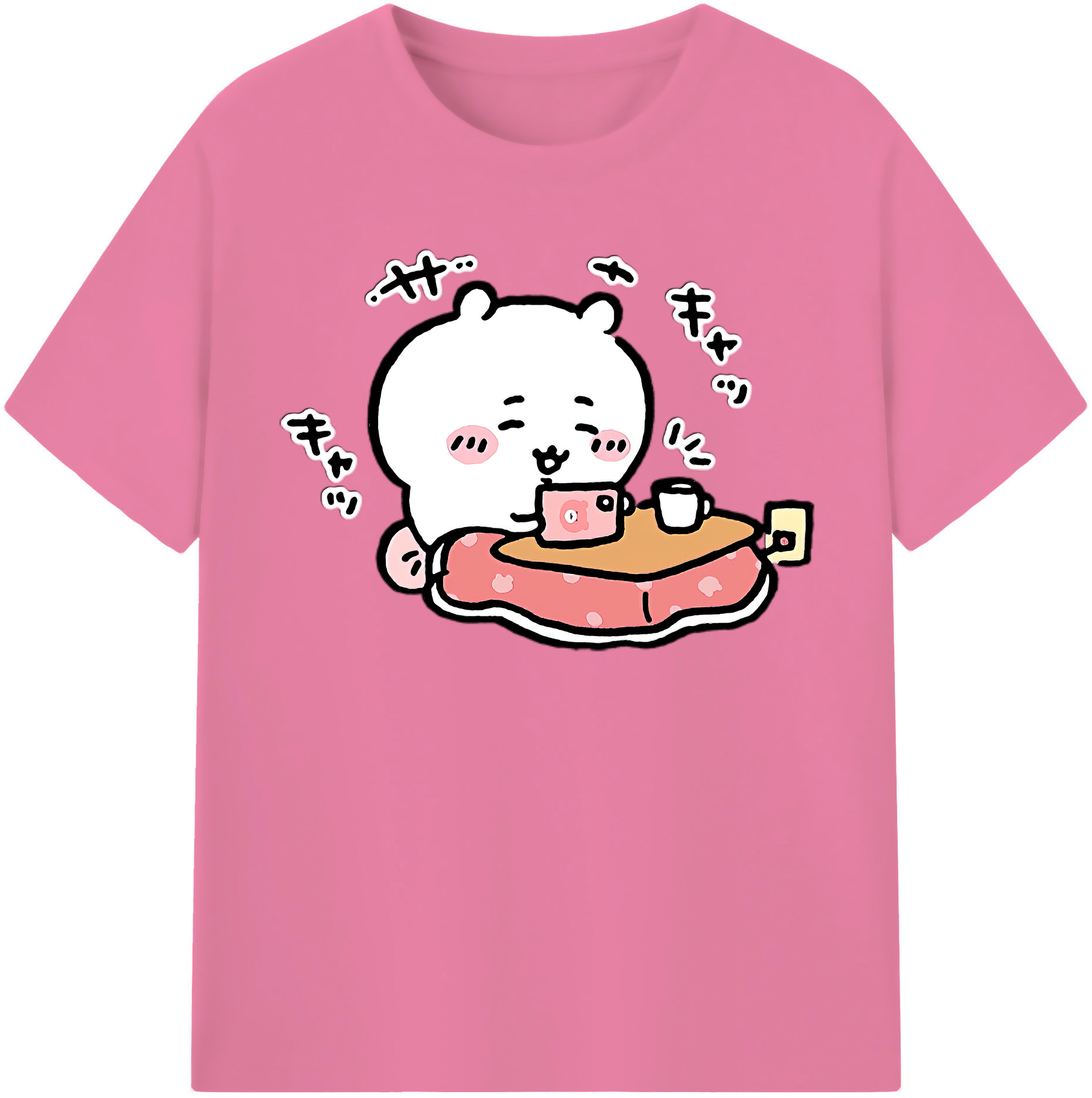 （画像用） ちいかわ ちいかわ Chii-kawa chiikawa 綿100％半袖Tシャツ（フロントプリント）